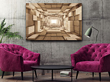 Obraz na stenu 3d priestor z dreva, wood